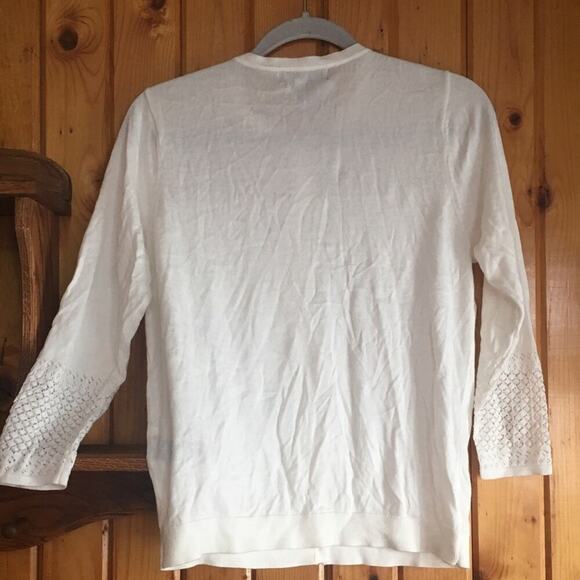 August Silk Heritage Off White Button Up Cardigan - Picture 5 of 5